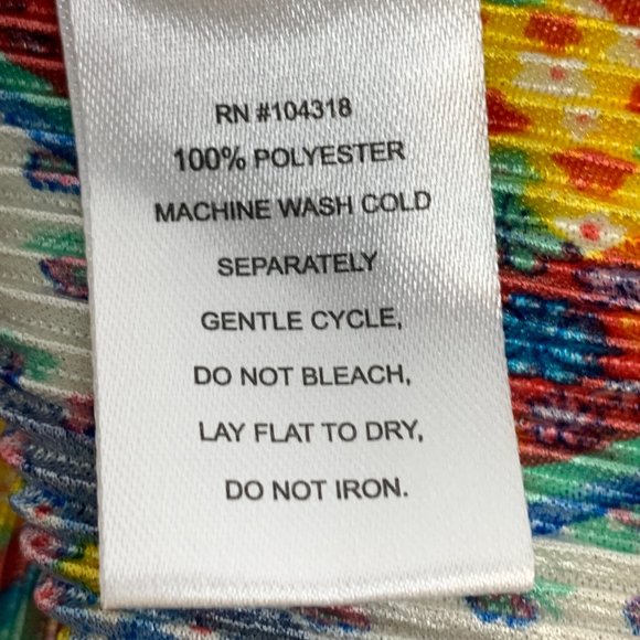 Derek Heart Girls Multicolor Pleated Dress Size Medium 10/12 Cap Sleeve - Picture 5 of 12